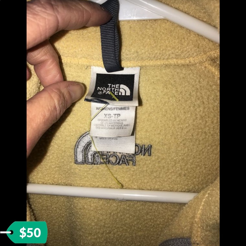 North face fleece zip up ladies jacket